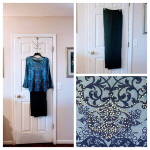 GREAT Solid Black Soft "Slinky" Pants w/ELASTIC In Waist- SO VERSATILE!